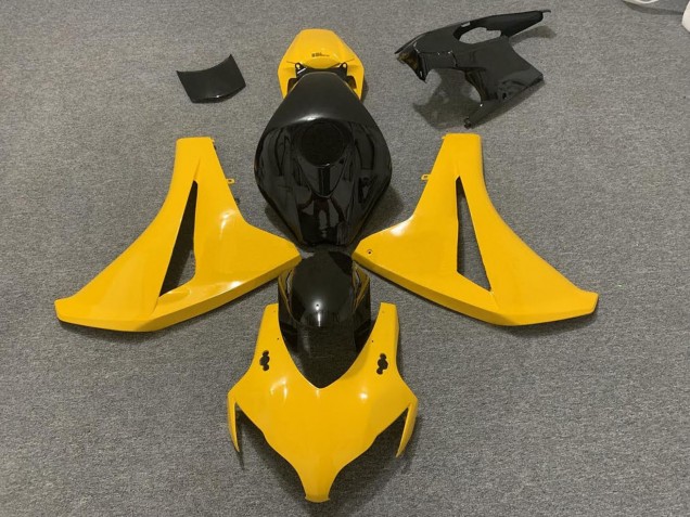 Carénages Moto Honda CBR1000RR 2008-2011 - Jaune Noir Brillant