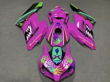 Carénages Moto Honda CBR1000RR 2004-2005 - Rose Vert Noir Requin Abordables