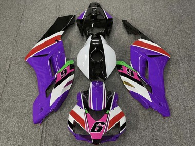 Carénages Moto Honda CBR1000RR 2004-2005 - Violet Blanc Rouge Rose Noir Brillant 6 Abordables