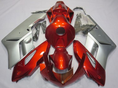 Carénages Moto Honda CBR1000RR 2004-2005 - Argent Rouge Abordables