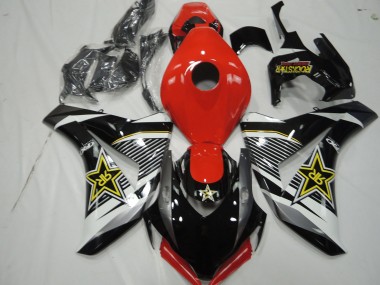 Carénages Moto Honda CBR1000RR 2008-2011 - Blanc Rouge Noir Brillant RockÉtoile Style Abordables