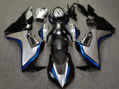 Carénages Moto Honda CBR1000RR 2017-2023 - Argent Bleu Noir Brillant Abordables