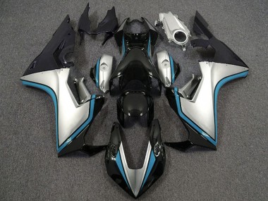 Carénages Moto Honda CBR1000RR 2017-2023 - Argent Bleu Clair Noir Brillant Abordables