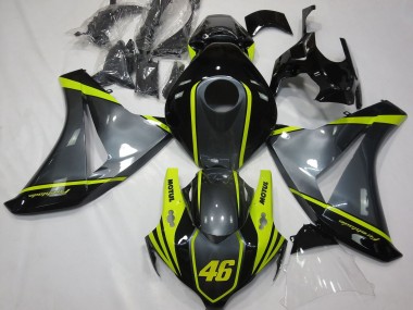 Carénages Moto Honda CBR1000RR 2008-2011 - Gris Jaune Noir Brillant 46 Abordables