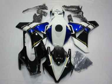 Carénages Moto Honda CBR1000RR 2008-2011 - Blanc Bleu Or Noir Brillant Abordables