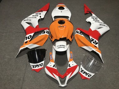 Carénage Moto Honda CBR600RR 2007-2008 - Orange Blanc Rouge Noir Brillant Repsol Style Abordables