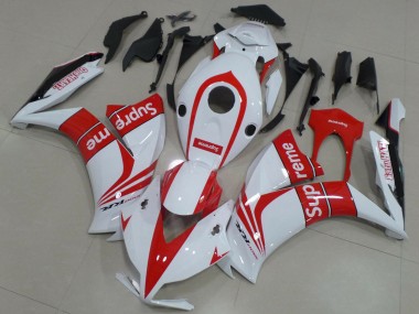 Carénages Moto Honda CBR1000RR 2012-2016 - Blanc Rouge Supreme Abordables
