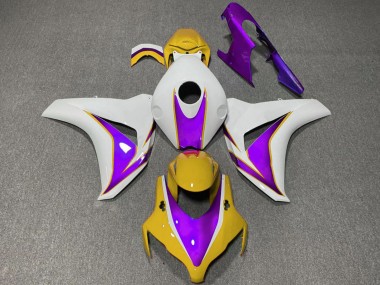 Carénages Moto Honda CBR1000RR 2008-2011 - Blanc Jaune Violet Abordables