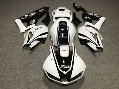 Carénages Moto Honda CBR600RR 2013-2023 - Blanc Noir Brillant Abordables