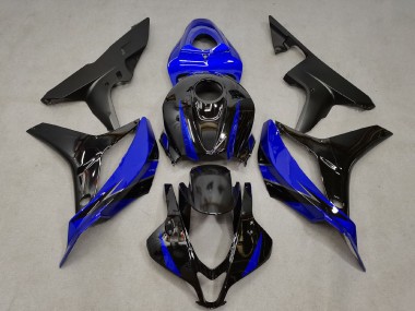 Carénage Moto Honda CBR600RR 2007-2008 - Bleu Noir Brillant Abordables