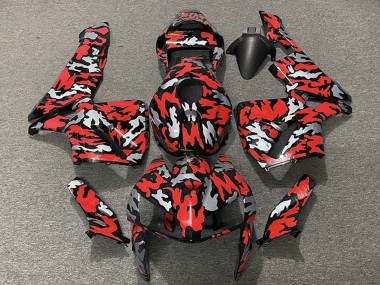 Carénages Moto Honda CBR600RR 2005-2006 - Camouflage Rouge Abordables