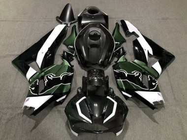 Carénages Moto Honda CBR600RR 2013-2023 - Noir Fibre de Carbone Blanc Vert Taureau Abordables