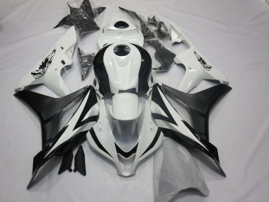 Carénages Moto Honda CBR600RR 2007-2008 - Blanc Noir Mat OEM Style Abordables