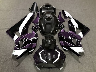 Carénages Moto Honda CBR600RR 2013-2023 - Noir Fibre de Carbone Blanc Violet Taureau Abordables