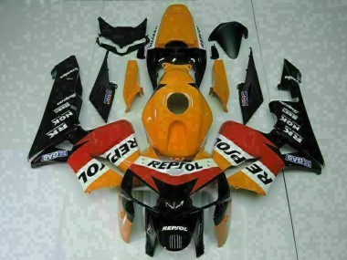 Carénages Moto Honda CBR600RR 2005-2006 - Orange Blanc Rouge Noir Repsol Abordables