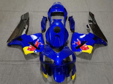 Carénages Moto Honda CBR600RR 2003-2004 - Bleu Jaune Noir Brillant Red Bull Abordables