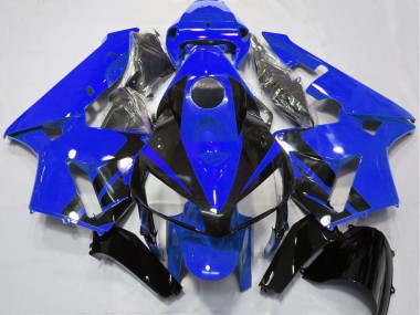 Carénages Moto Honda CBR600RR 2005-2006 - Bleu Noir Brillant Design Abordables