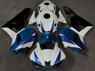 Carénage Moto Honda CBR600RR 2013-2023 - Blanc Bleu Noir Brillant Abordables