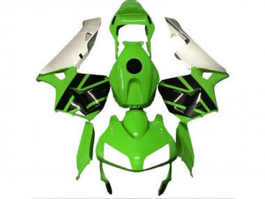 Carénages Moto Honda CBR600RR 2003-2004 - Argent Vert Noir Brillant Abordables