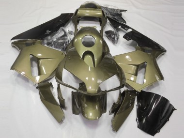 Carénages Moto Honda CBR600RR 2003-2004 - Olive Noir Brillant Abordables