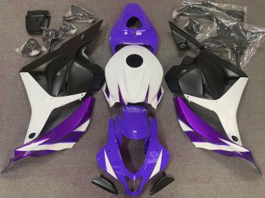 Carénages Moto Honda CBR600RR 2009-2012 - Blanc Violet Clair Bleu Noir Mat Abordables