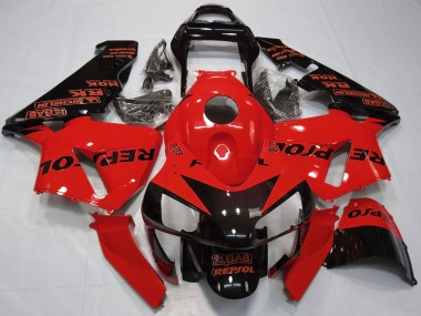 Carénages Moto Honda CBR600RR 2003-2004 - Rouge Noir Brillant Repsol Abordables