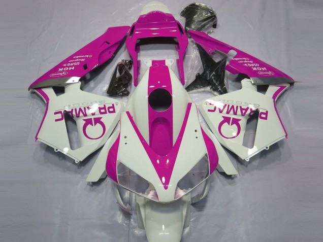 Carénages Moto Honda CBR600RR 2003-2004 - Blanc Rose Pramac