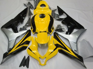 Carénages Moto Honda CBR600RR 2007-2008 - Argent Jaune Noir Brillant Abordables