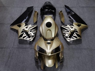 Carénages Moto Honda CBR600RR 2005-2006 - Or Noir Blanc Abordables