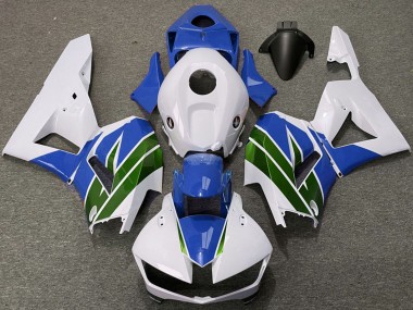 Carénages Moto Honda CBR600RR 2013-2023 - Blanc Bleu Vert Abordables