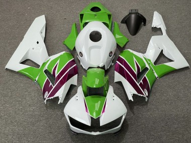 Carénages Moto Honda CBR600RR 2013-2023 - Blanc Vert Violet Abordables