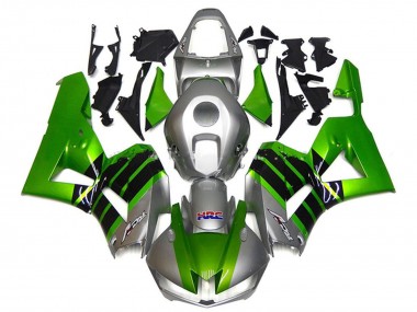Carénages Moto Honda CBR600RR 2013-2023 - Argent Vert Noir Brillant HRC Abordables
