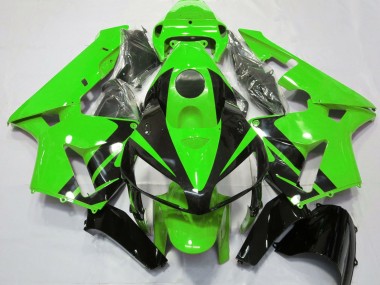 Carénages Moto Honda CBR600RR 2005-2006 - Vert Noir Brillant Design Abordables