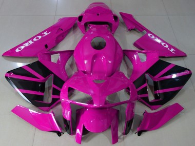Carénages Moto Honda CBR600RR 2005-2006 - Rose Vif Noir OEM Style Abordables
