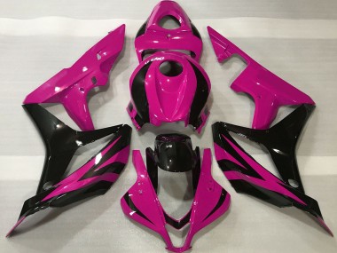 Carénage Moto Honda CBR600RR 2007-2008 - Rose Noir Brillant OEM Style Abordables