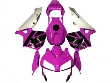 Carénages Moto Honda CBR600RR 2003-2004 - Argent Rose Vif Noir Brillant Abordables