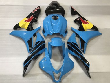 Carénages Moto Honda CBR600RR 2007-2008 - Bleu Clair Jaune Noir Brillant Red Bull Abordables