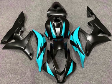 Carénages Moto Honda CBR600RR 2007-2008 - Cyan Bleu Noir Mat Abordables