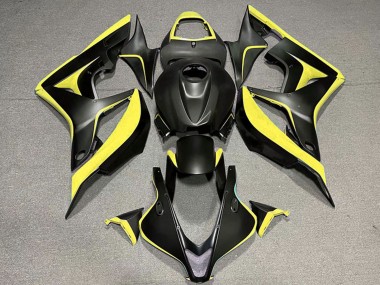 Carénages Moto Honda CBR600RR 2007-2008 - Jaune Noir Mat Abordables