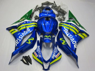 Carénages Moto Honda CBR600RR 2009-2012 - Bleu Vert MoviStar Abordables