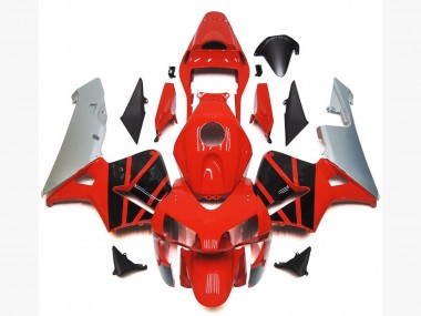Carénages Moto Honda CBR600RR 2003-2004 - Argent Rouge Noir Brillant OEM Style Abordables