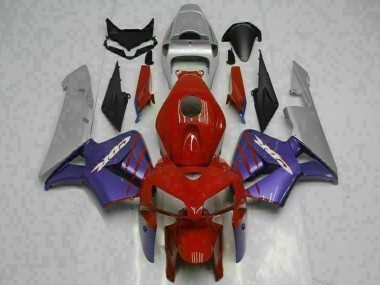 Carénages Moto Honda CBR600RR 2005-2006 - Rouge Violet Gris Abordables
