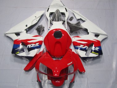 Carénages Moto Honda CBR600RR 2003-2004 - Blanc Rouge Bleu RVF Style Abordables