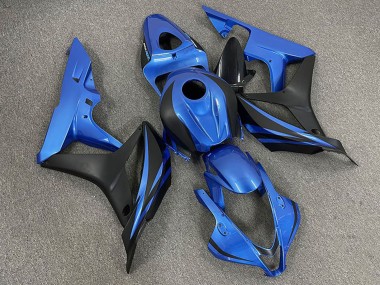 Carénages Moto Honda CBR600RR 2007-2008 - Bleu Noir Mat OEM Style Abordables
