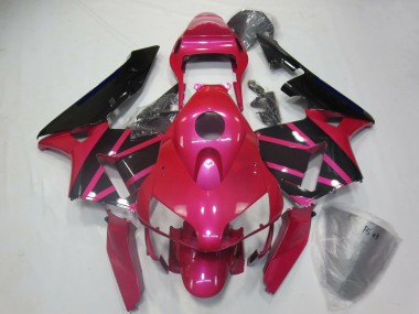 Carénages Moto Honda CBR600RR 2003-2004 - Rose Noir Brillant Abordables