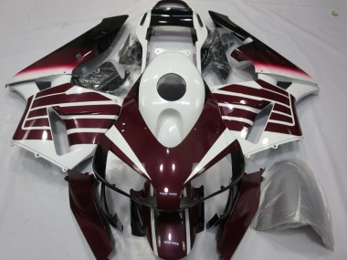 Carénages Moto Honda CBR600RR 2003-2004 - Blanc Violet Foncé Abordables