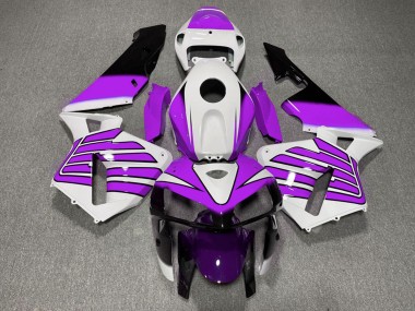 Carénages Moto Honda CBR600RR 2005-2006 - Violet Blanc Ailes Abordables