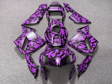 Carénages Moto Honda CBR600RR 2003-2004 - Violet Noir Camouflage Abordables