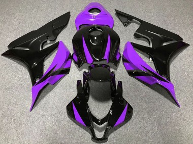 Carénages Moto Honda CBR600RR 2007-2008 - Violet Noir Brillant Noir Mat Abordables