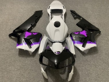 Carénages Moto Honda CBR600RR 2003-2004 - Blanc Violet Noir Brillant Splatter Abordables